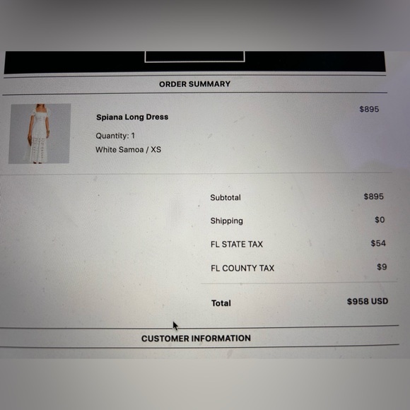 White Retrofete embroidered dress with puffed sleeve - Picture 7 of 7